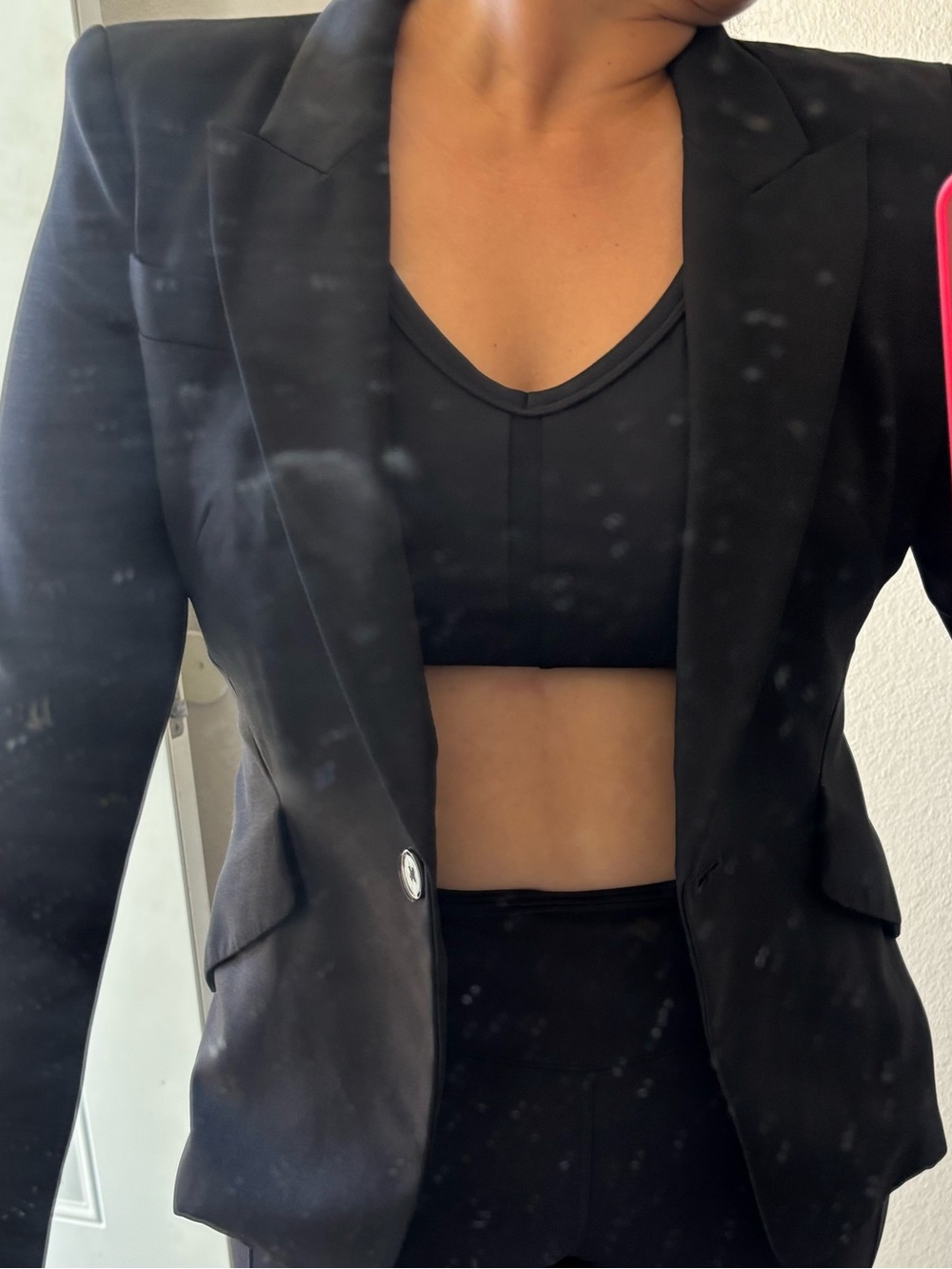 White House Black Market Black Tailored Single-Button Blazer like new
